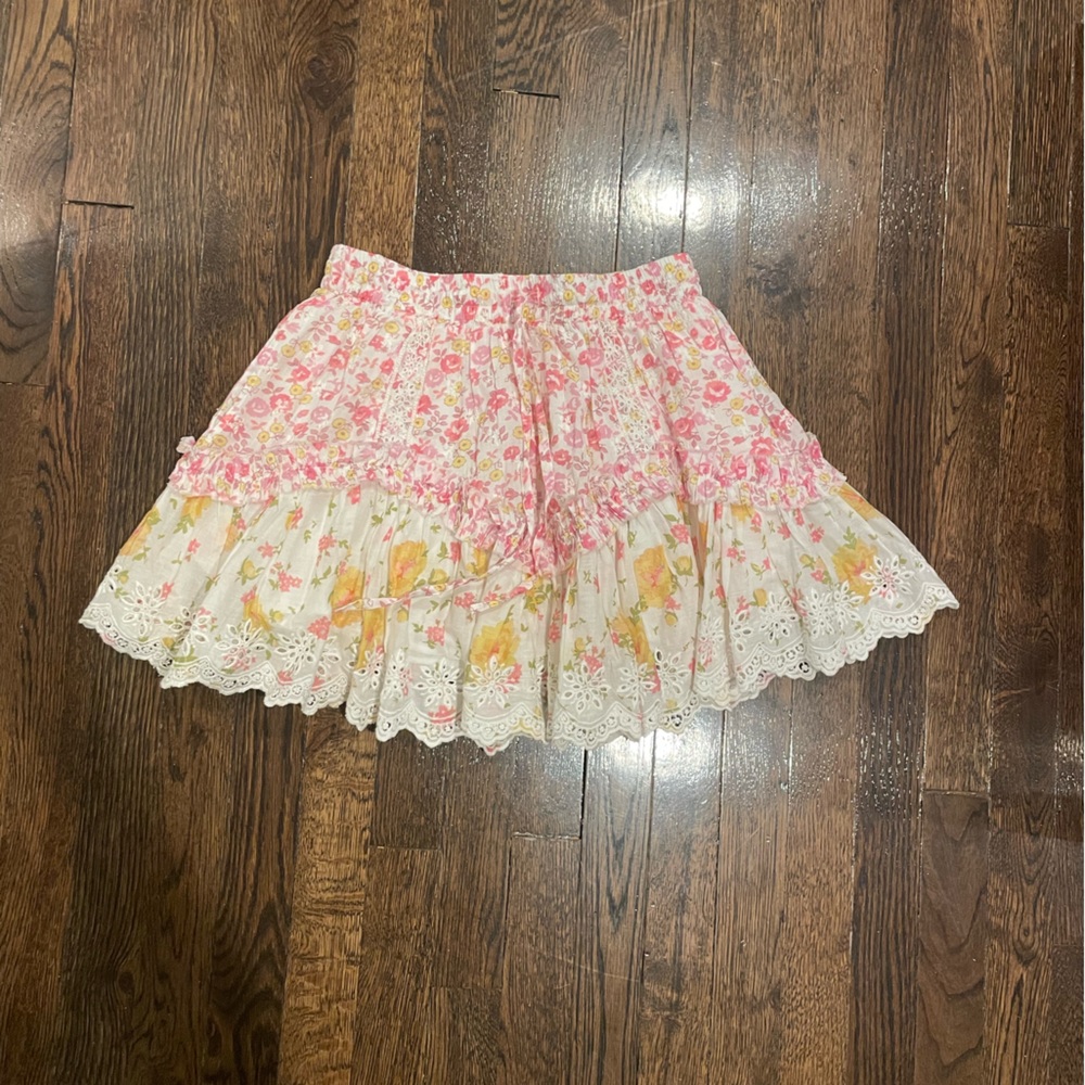 LoveShackFancy floral skirt